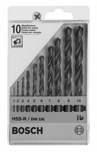   10    HSS-R, DIN 338 Bosch 1; 2; 3; 4; 5; 6; 7; 8; 9; 10 mm (1609200203)